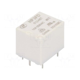 Relay: electromagnetic | SPST-NO | Ucoil: 12VDC | 10A/250VAC | 15A