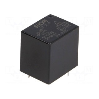 Relay: electromagnetic | SPST-NO | Ucoil: 12VDC | 15A/125VAC | PCB