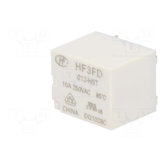 Relay: electromagnetic | SPST-NO | Ucoil: 12VDC | 15A | 10A/250VAC