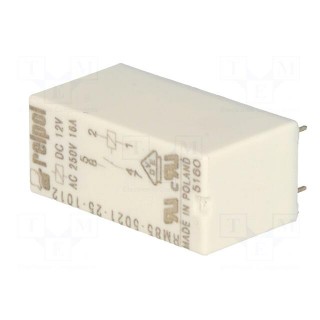 Relay: electromagnetic | SPST-NO | Ucoil: 12VDC | 16A/250VAC | 480mW