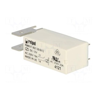Relay: electromagnetic | SPST-NO | Ucoil: 12VDC | 20A | 20A/250VAC
