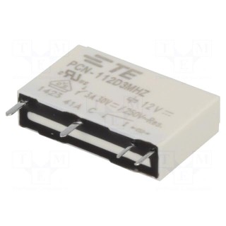 Relay: electromagnetic | SPST-NO | Ucoil: 12VDC | 3A/240VAC | 3A/30VDC