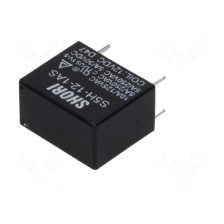Relay: electromagnetic | SPST-NO | Ucoil: 12VDC | 5A/250VAC | 5A/30VDC
