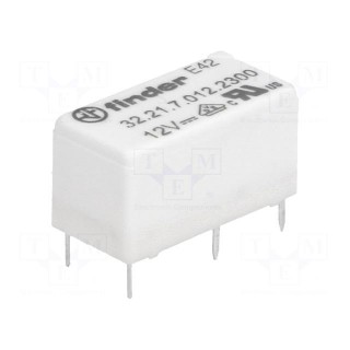 Relay: electromagnetic | SPST-NO | Ucoil: 12VDC | 6A/250VAC | 3A/30VDC