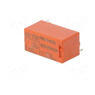Relay: electromagnetic | SPST-NO | Ucoil: 12VDC | 6A/250VAC | 6A/30VDC