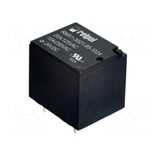 Relay: electromagnetic | SPST-NO | Ucoil: 24VDC | 10A/250VAC | 10A
