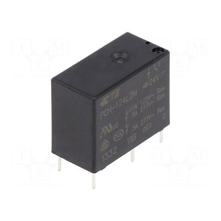 Relay: electromagnetic | SPST-NO | Ucoil: 24VDC | 5A/277VAC | 5A/30VDC