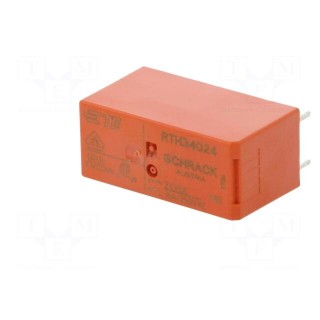 Relay: electromagnetic | SPST-NO | Ucoil: 24VDC | 16A | 16A/250VAC