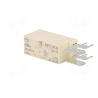 Relay: electromagnetic | SPST-NO | Ucoil: 24VDC | 20A/250VAC | 20A