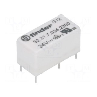Relay: electromagnetic | SPST-NO | Ucoil: 24VDC | 6A/250VAC | 3A/30VDC