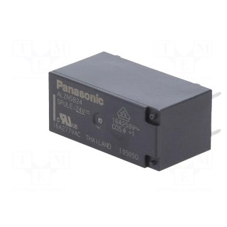 Relay: electromagnetic | SPST-NO | Ucoil: 24VDC | 16A/250VAC | 400mW