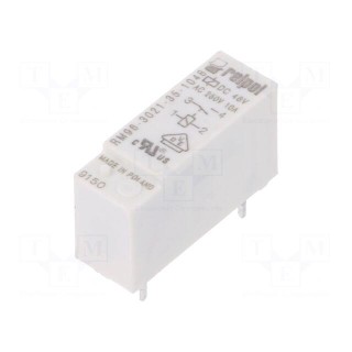 Relay: electromagnetic | SPST-NO | Ucoil: 48VDC | 8A | 8A/250VAC | PCB