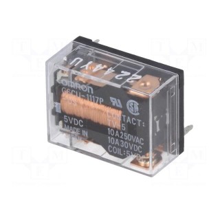 Relay: electromagnetic | SPST-NO | Ucoil: 5VDC | 10A/250VAC