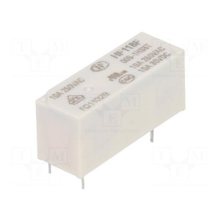 Relay: electromagnetic | SPST-NO | Ucoil: 5VDC | 10A | 10A/250VAC | PCB