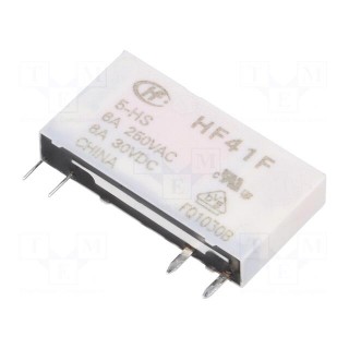 Relay: electromagnetic | SPST-NO | Ucoil: 5VDC | 6A | 6A/250VAC | PCB