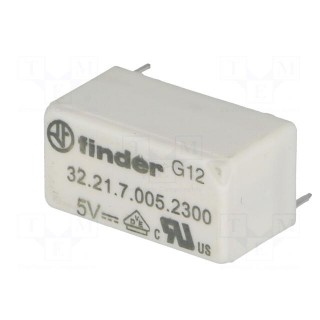 Relay: electromagnetic | SPST-NO | Ucoil: 5VDC | 6A/250VAC | 3A/30VDC