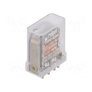 Relay: electromagnetic | DPDT | Ucoil: 110VAC | 5A/250VAC | 5A/24VDC