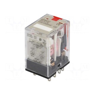 Relay: electromagnetic | DPDT | Ucoil: 230VAC | 10A/220VAC | 10A/24VDC