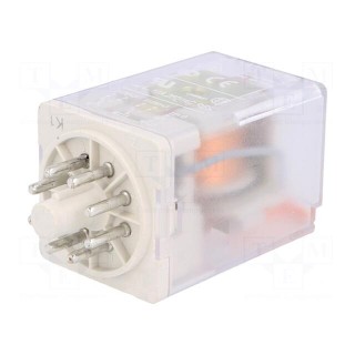 Relay: electromagnetic | DPDT | Ucoil: 230VAC | 10A/250VAC | 10A/24VDC