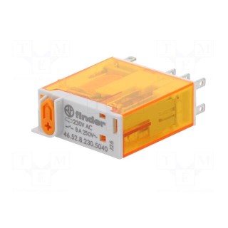 Relay: electromagnetic | DPDT | Ucoil: 230VAC | 8A/250VAC | 8A/30VDC