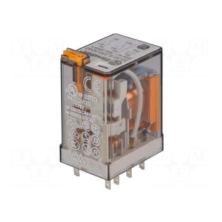 Relay: electromagnetic | DPDT | Ucoil: 230VAC | 10A/250VAC | 10A/30VDC