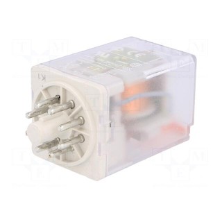 Relay: electromagnetic | DPDT | Ucoil: 230VAC | 10A/250VAC | 10A/24VDC