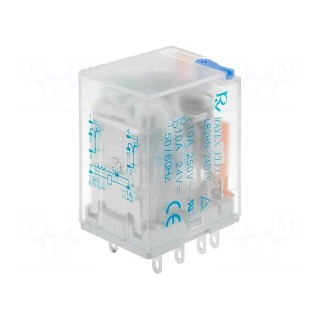 Relay: electromagnetic | DPDT | Ucoil: 24VDC | Icontacts max: 10A
