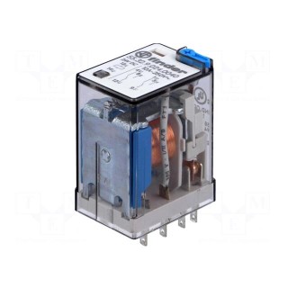 Relay: electromagnetic | DPDT | Ucoil: 24VDC | 10A/250VAC | 10A/30VDC