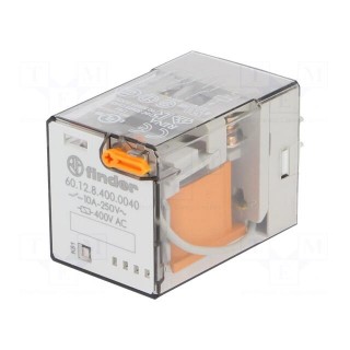 Relay: electromagnetic | DPDT | Ucoil: 400VAC | 10A/250VAC | 10A/30VDC