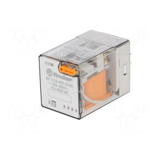 Relay: electromagnetic | DPDT | Ucoil: 400VAC | 10A/250VAC | 10A/30VDC