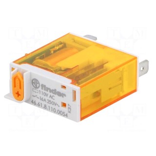 Relay: electromagnetic | SPDT | Ucoil: 110VAC | 16A/250VAC | 16A/30VDC