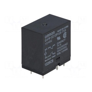 Relay: electromagnetic | DPST-NO | Ucoil: 12VDC | Icontacts max: 15A