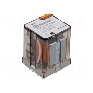 Relay: electromagnetic power | DPDT | Ucoil: 230VAC | Series: 62.32