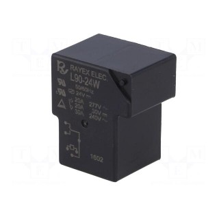 Relay: electromagnetic | SPDT | Ucoil: 24VDC | 30A | Series: L90 | 900mW