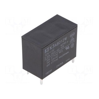 Relay: electromagnetic | SPST-NO | Ucoil: 12VDC | 25A | Series: FTR-K3