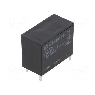 Relay: electromagnetic | SPST-NO | Ucoil: 12VDC | 32A | Mounting: PCB