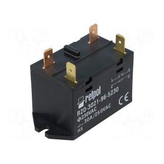 Relay: electromagnetic | SPST-NO | Ucoil: 230VAC | 30A | Series: R20