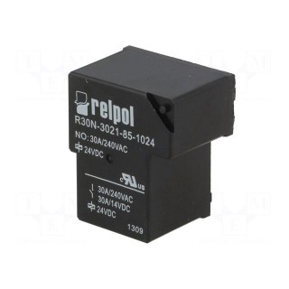 Relay: electromagnetic | SPST-NO | Ucoil: 24VDC | 30A | Series: R30N
