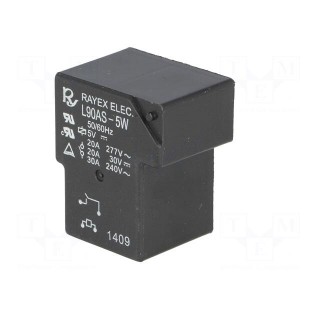 Relay: electromagnetic | SPST-NO | Ucoil: 5VDC | 30A | Series: L90