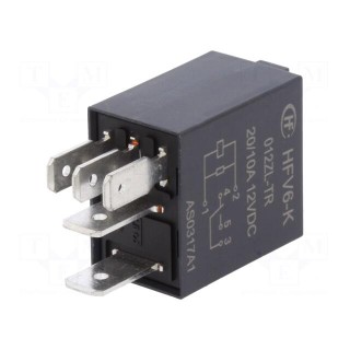 Relay: electromagnetic | SPDT | Ucoil: 12VDC | 30A | automotive | 124Ω
