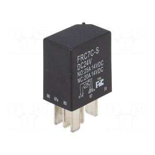 Relay: electromagnetic | SPDT | Ucoil: 24VDC | 25A | automotive | 1.5W