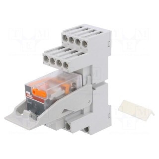 Relay: interface | 4PDT | Ucoil: 230VAC | for DIN rail mounting