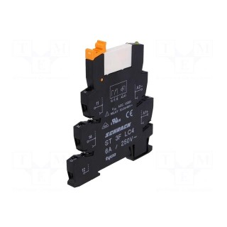 Relay: interface | SPDT | Ucoil: 24VDC | 6A | 6A/250VAC | 6A/28VDC | IP67