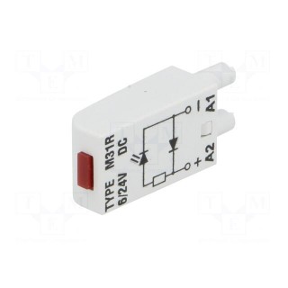 Module protecting | Mounting: socket | Indication: LED | Colour: red