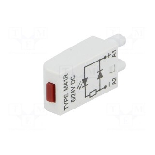 Module protecting | socket | Indication: LED | Colour: red