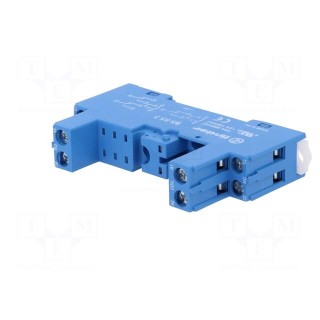 Socket | 10A | 250VAC | Mounting: DIN | Leads: screw terminals | IP20