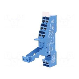Socket | 10A | 250VAC | Mounting: DIN | Leads: spring clamps | -40÷70°C