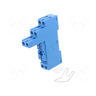 Socket | 10A | 250VAC | for DIN rail mounting | screw terminals | IP20