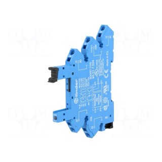 Socket | 6A | for DIN rail mounting | spring clamps | -40÷70°C | IP20