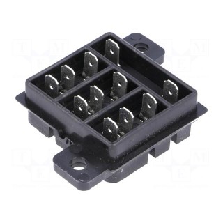 Socket | PIN: 11 | 10A | 240VAC | H: 16mm | W: 37.8mm | on panel | connectors